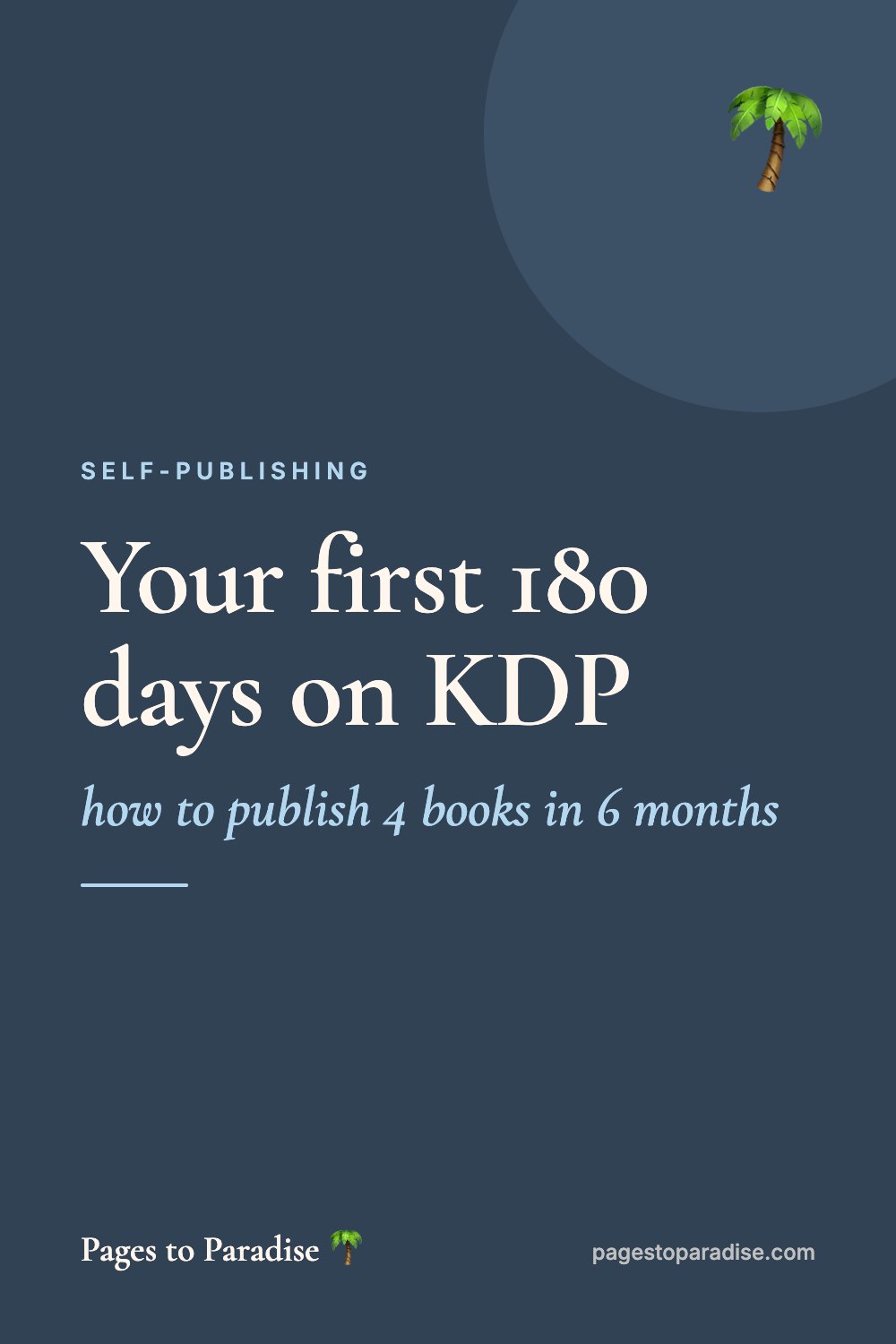 Your first 180 days on KDP: how to publish 4 books in 6 months